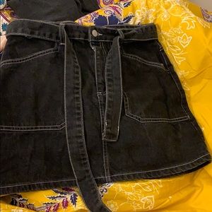 Black Denim Skirt
